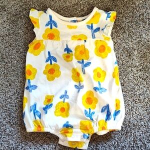 Old Navy floral onesie 3-6 months